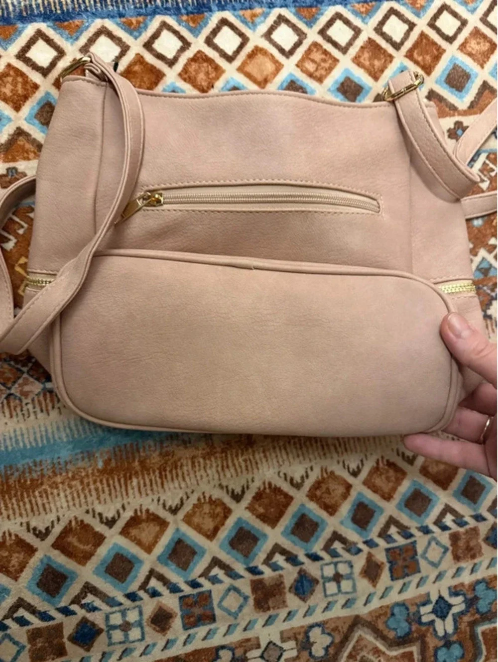 Noir Tassel Crossbody Purse in Light Pink